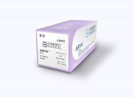 8-0 PGLA violet 12" TG140-8 Spatula, Reverse, Double Armed - Absorbable, Monofilament, Poly(lactic-co-glycolic acid), Suture, Synthetic, 12/box (G8062)